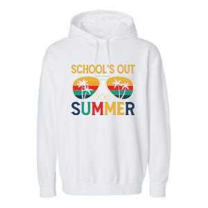 Schools Out For Summer Retro Last Day Of School Teacher Boy Garment-Dyed Fleece Hoodie