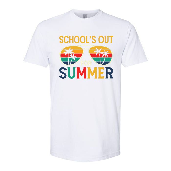 Schools Out For Summer Retro Last Day Of School Teacher Boy Softstyle CVC T-Shirt