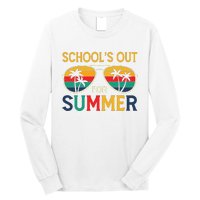 Schools Out For Summer Retro Last Day Of School Teacher Boy Long Sleeve Shirt