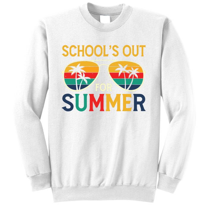 Schools Out For Summer Retro Last Day Of School Teacher Boy Sweatshirt