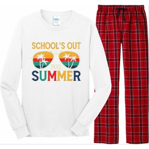 Schools Out For Summer Retro Last Day Of School Teacher Boy Long Sleeve Pajama Set