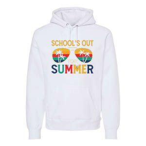 Schools Out For Summer Retro Last Day Of School Teacher Boy Premium Hoodie