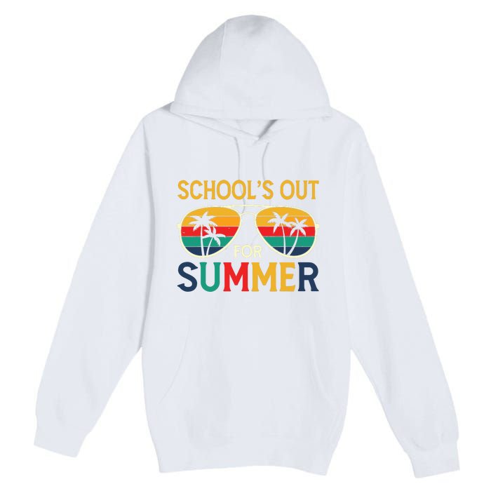 Schools Out For Summer Retro Last Day Of School Teacher Boy Premium Pullover Hoodie