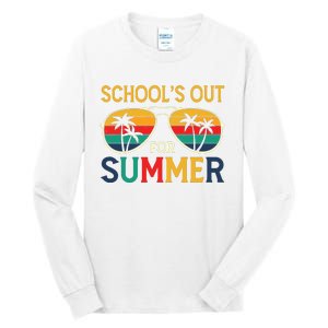 Schools Out For Summer Retro Last Day Of School Teacher Boy Tall Long Sleeve T-Shirt