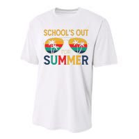 Schools Out For Summer Retro Last Day Of School Teacher Boy Performance Sprint T-Shirt