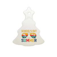 Schools Out For Summer Retro Last Day Of School Teacher Boy Ceramic Tree Ornament