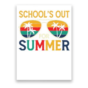 Schools Out For Summer Retro Last Day Of School Teacher Boy Poster