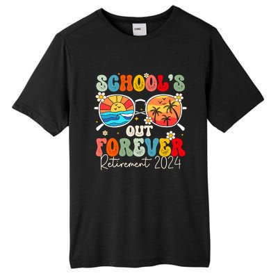 SchoolS Out Forever Retired Teacher Retirement 2024 Tall Fusion ChromaSoft Performance T-Shirt