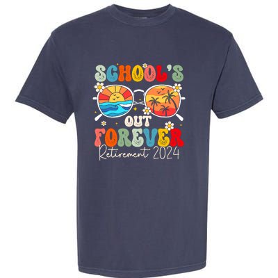 SchoolS Out Forever Retired Teacher Retirement 2024 Garment-Dyed Heavyweight T-Shirt