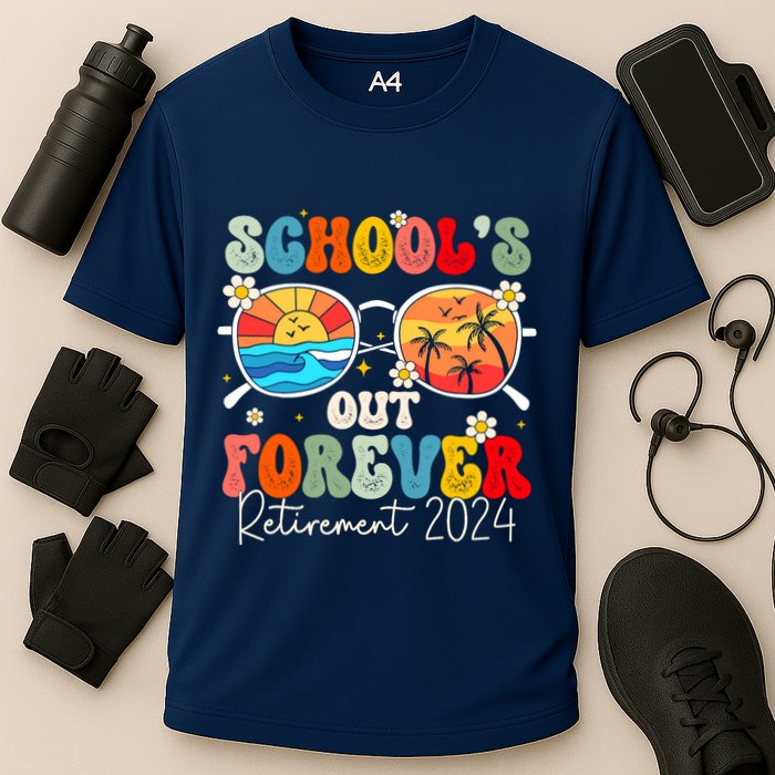 SchoolS Out Forever Retired Teacher Retirement 2024 Performance Shirt