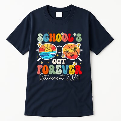 SchoolS Out Forever Retired Teacher Retirement 2024 Tall T-Shirt