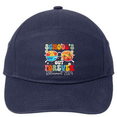 SchoolS Out Forever Retired Teacher Retirement 2024 7-Panel Snapback Hat