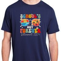 SchoolS Out Forever Retired Teacher Retirement 2024 Adult ChromaSoft Performance T-Shirt