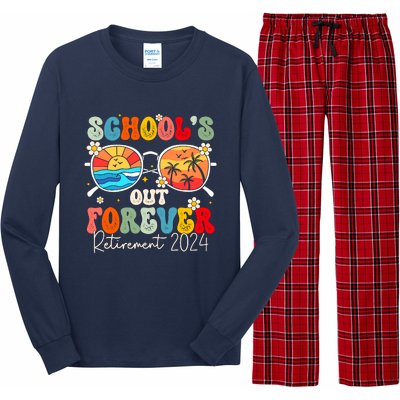 SchoolS Out Forever Retired Teacher Retirement 2024 Long Sleeve Pajama Set