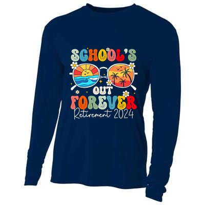 SchoolS Out Forever Retired Teacher Retirement 2024 Cooling Performance Long Sleeve Crew