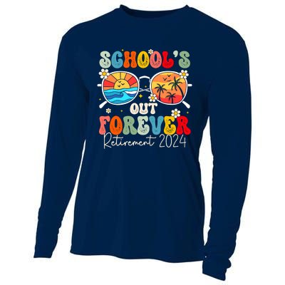 SchoolS Out Forever Retired Teacher Retirement 2024 Cooling Performance Long Sleeve Crew