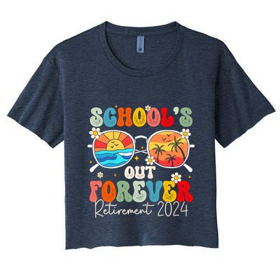 SchoolS Out Forever Retired Teacher Retirement 2024 Crop Top