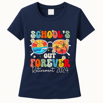 SchoolS Out Forever Retired Teacher Retirement 2024 Womens T-Shirt