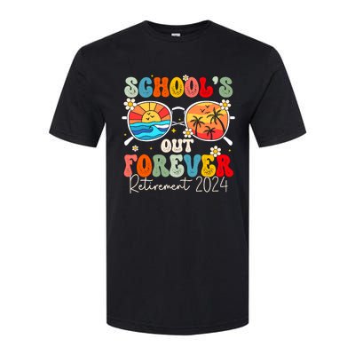 SchoolS Out Forever Retired Teacher Retirement 2024 Softstyle CVC T-Shirt