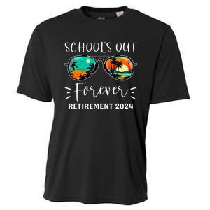 SchoolS Out Forever Teacher Retirement 2024 Retired Teacher Cooling Performance Crew T-Shirt