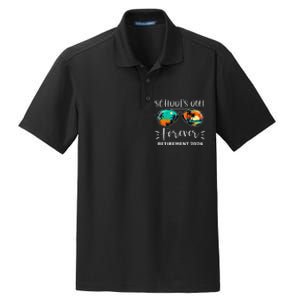 SchoolS Out Forever Teacher Retirement 2024 Retired Teacher Dry Zone Grid Polo