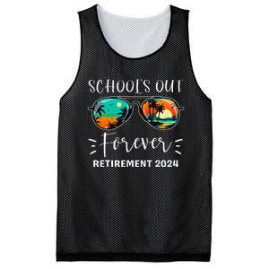 SchoolS Out Forever Teacher Retirement 2024 Retired Teacher Mesh Reversible Basketball Jersey Tank