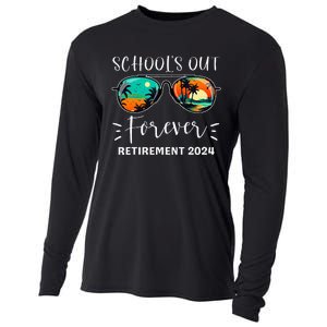 SchoolS Out Forever Teacher Retirement 2024 Retired Teacher Cooling Performance Long Sleeve Crew