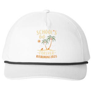 Schools Out Forever Retirement 2025 Gift Retired Teacher Snapback Five-Panel Rope Hat