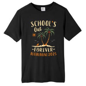 Schools Out Forever Retirement 2025 Gift Retired Teacher Tall Fusion ChromaSoft Performance T-Shirt