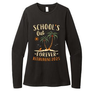 Schools Out Forever Retirement 2025 Gift Retired Teacher Womens CVC Long Sleeve Shirt