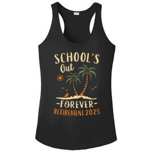 Schools Out Forever Retirement 2025 Gift Retired Teacher Ladies PosiCharge Competitor Racerback Tank