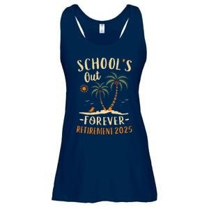 Schools Out Forever Retirement 2025 Gift Retired Teacher Ladies Essential Flowy Tank