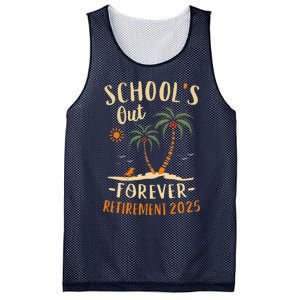 Schools Out Forever Retirement 2025 Gift Retired Teacher Mesh Reversible Basketball Jersey Tank