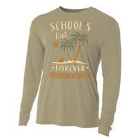 Schools Out Forever Retirement 2025 Gift Retired Teacher Cooling Performance Long Sleeve Crew