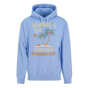 Schools Out Forever Retirement 2025 Gift Retired Teacher Unisex Surf Hoodie