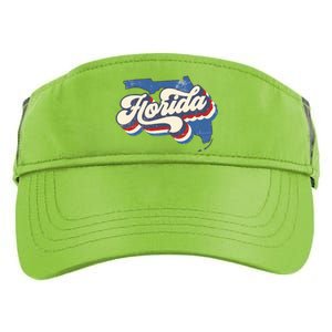 State Of Florida Retro Logo Adult Drive Performance Visor