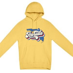 State Of Florida Retro Logo Premium Pullover Hoodie