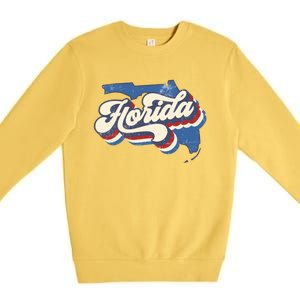 State Of Florida Retro Logo Premium Crewneck Sweatshirt