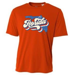 State Of Florida Retro Logo Cooling Performance Crew T-Shirt