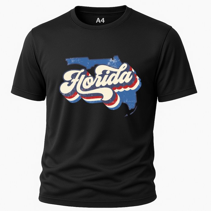 State Of Florida Retro Logo Cooling Performance Crew T-Shirt