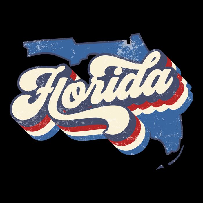 State Of Florida Retro Logo Cooling Performance Crew T-Shirt