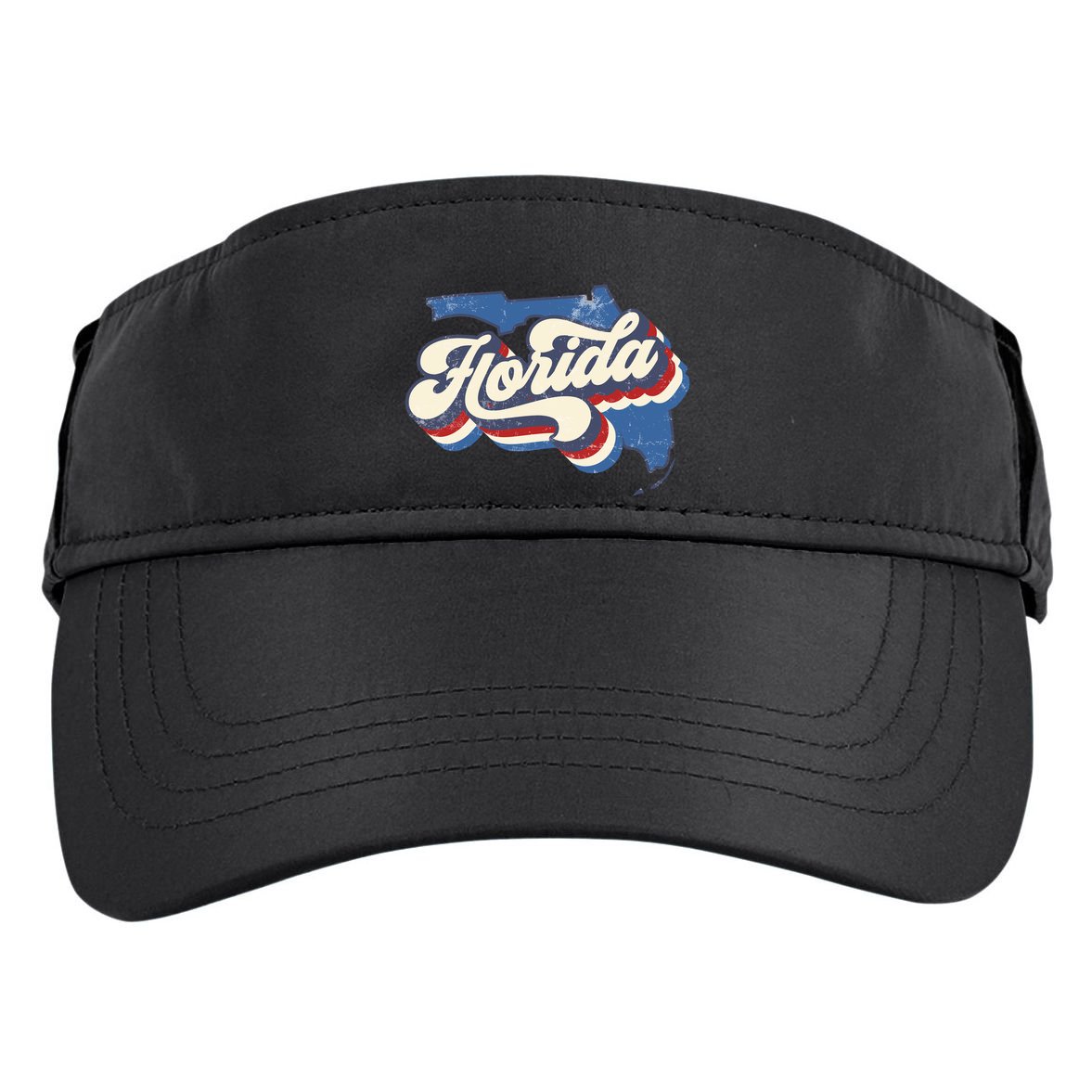 State Of Florida Retro Logo Adult Drive Performance Visor