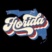 State Of Florida Retro Logo Flat Bill Trucker Hat