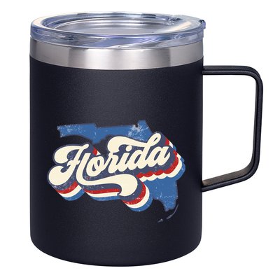 State Of Florida Retro Logo 12oz Stainless Steel Coffee Mug