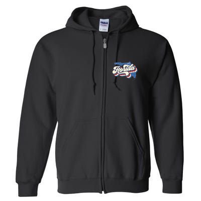 State Of Florida Retro Logo Full Zip Hoodie