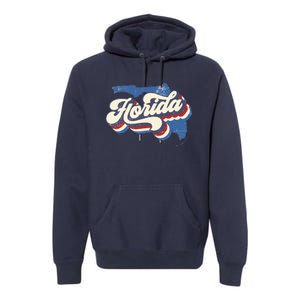 State Of Florida Retro Logo Premium Hoodie