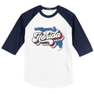 State Of Florida Retro Logo Baseball Sleeve Shirt