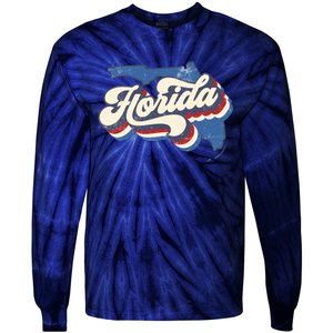 State Of Florida Retro Logo Tie-Dye Long Sleeve Shirt