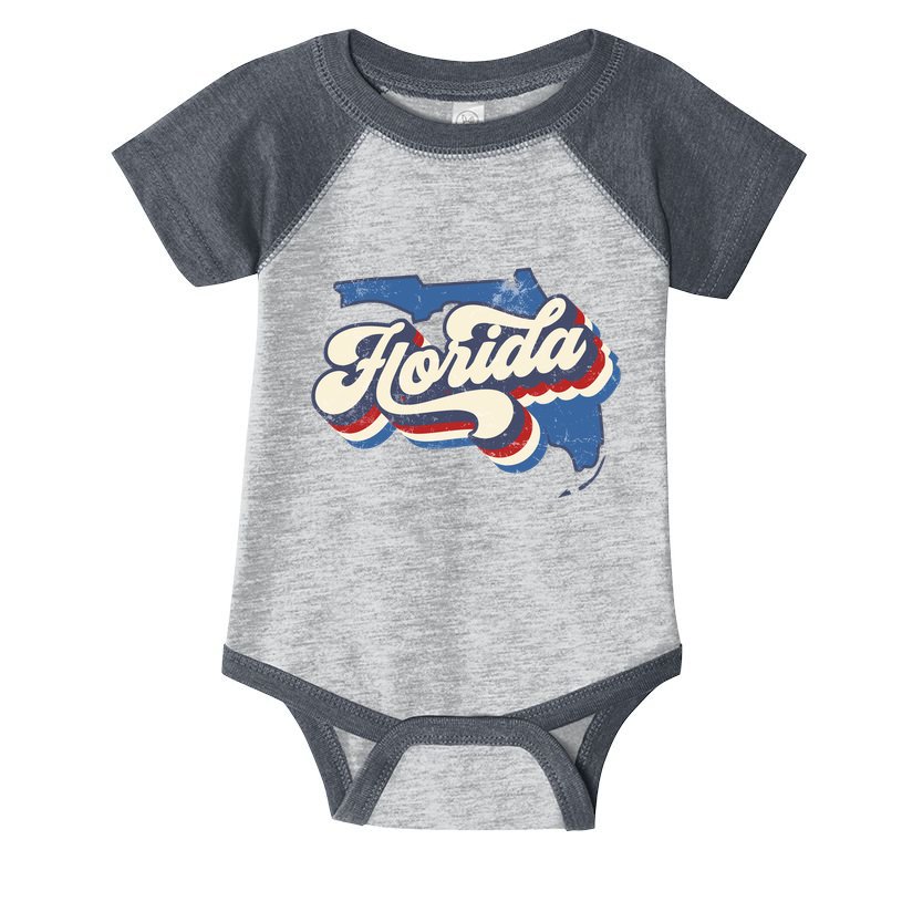 State Of Florida Retro Logo Infant Baby Jersey Bodysuit