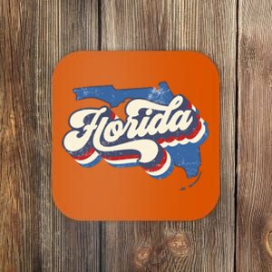 State Of Florida Retro Logo Coaster